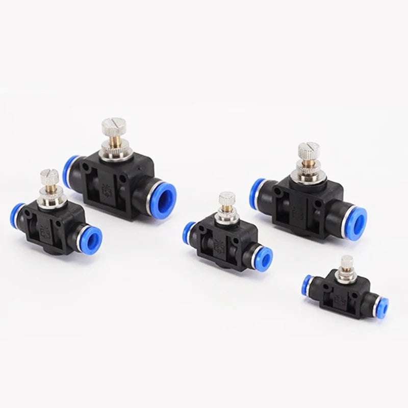 20/50PCS SA Throttle Valve Air Flow Control Valve 4mm 6mm 8mm 10mm 12mm Pipe Water Hose Pneumatic Manual Valve Push in Connector