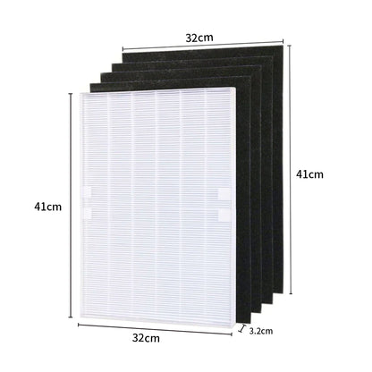 1 Piece Main HEPA Filter and 4 Pieces Air Purifier Parts Carbon Pre-filters for Winix 115115 5300 5500 6300