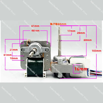 YJ61/20/16 air circulation fan cover pole asynchronous motor small fan accessories motor 220V pure copper motor