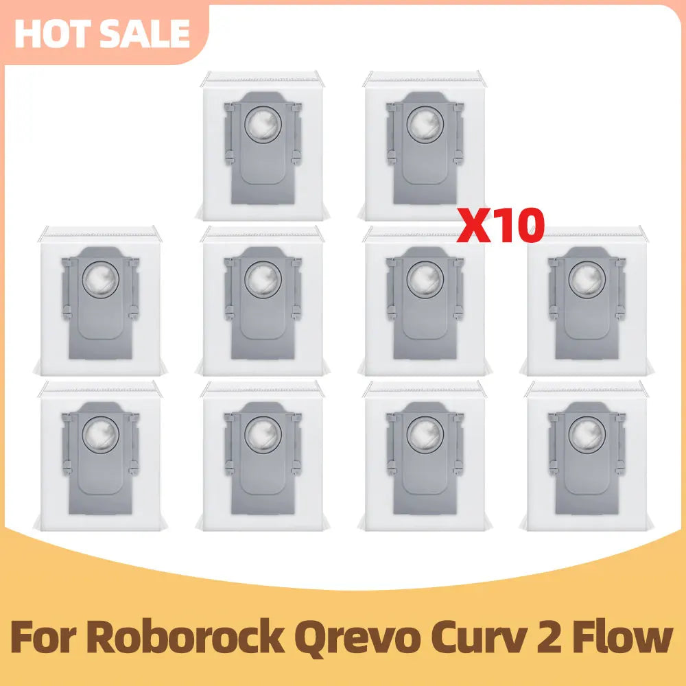 Compatible with Roborock Qrevo Curv 2 Flow / Qrevo Edge 2 Flow / Saros 20 Flow Roller Mop Main Side Brush Filter Dust Bag Parts