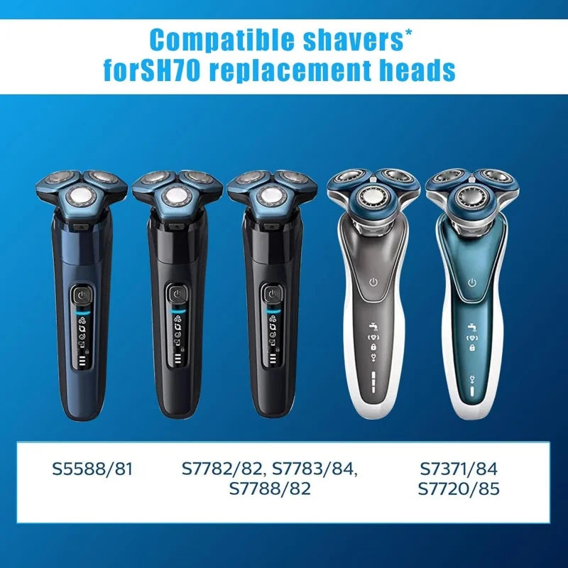 SH70 3/6/9PCS Replacement Head Blades Compatible with Norelco Series 7000 Electric Shavers