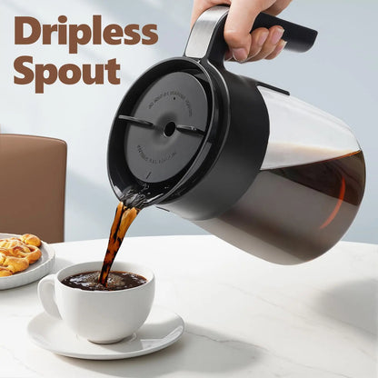 12 Cup Coffee Pot Replacement Compatible with Ninja Coffee Maker Glass Carafe for Ninja with Brew-Through Lid, , Dishwash
