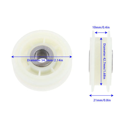 2 Sets Dryer Idler Pulley Roller Wheel 279640 Compatible with Whirlpool,Sears Replaces 279640VP, 3388672 AP3094197, ER279640, W10468057