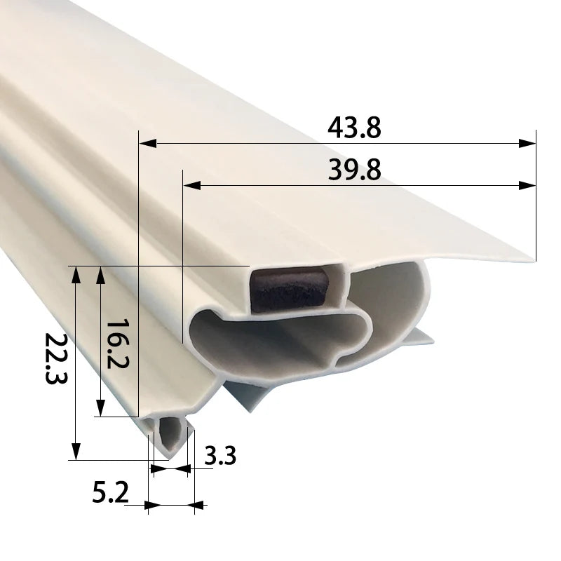 Refrigerator Door Seal — 2.5m Magnetic — Uncut Strip