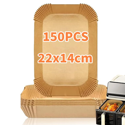 Air Fryer Baking Paper for Ninja AF400EU AF300EU DZ201 DZ401 Rectangular Disposable Liners For Dual Zone 7.6L to 9.5L Airfryer