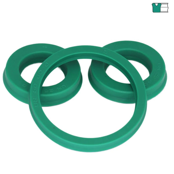 UN 50/52/53/55/56/58/60mm ID Green Polyurethane PU Shaft Piston Rod U Y Single Lip Sealing Ring Gasket Hydraulic Cup Oil Seal