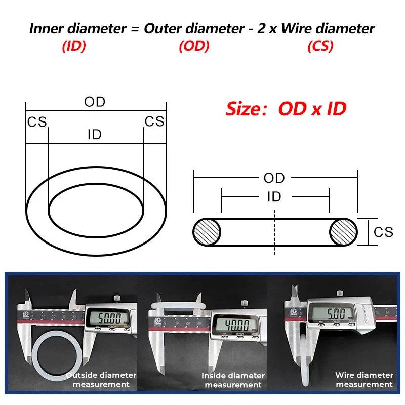 50/100 VMQ O Ring Seal Gasket Thickness CS2.4mm OD8~60mm Silicone Rubber Insulated Washer Round Shape White Nontoxic