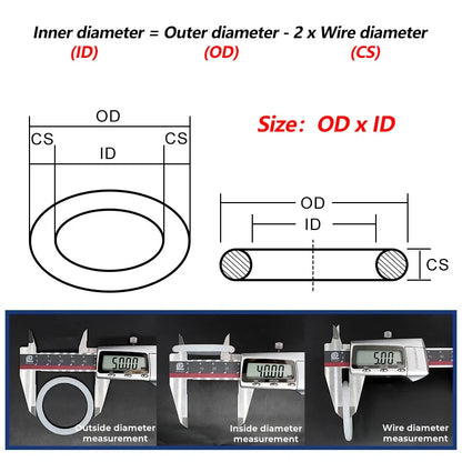 50/100 VMQ O Ring Seal Gasket Thickness CS2.4mm OD8~60mm Silicone Rubber Insulated Washer Round Shape White Nontoxic