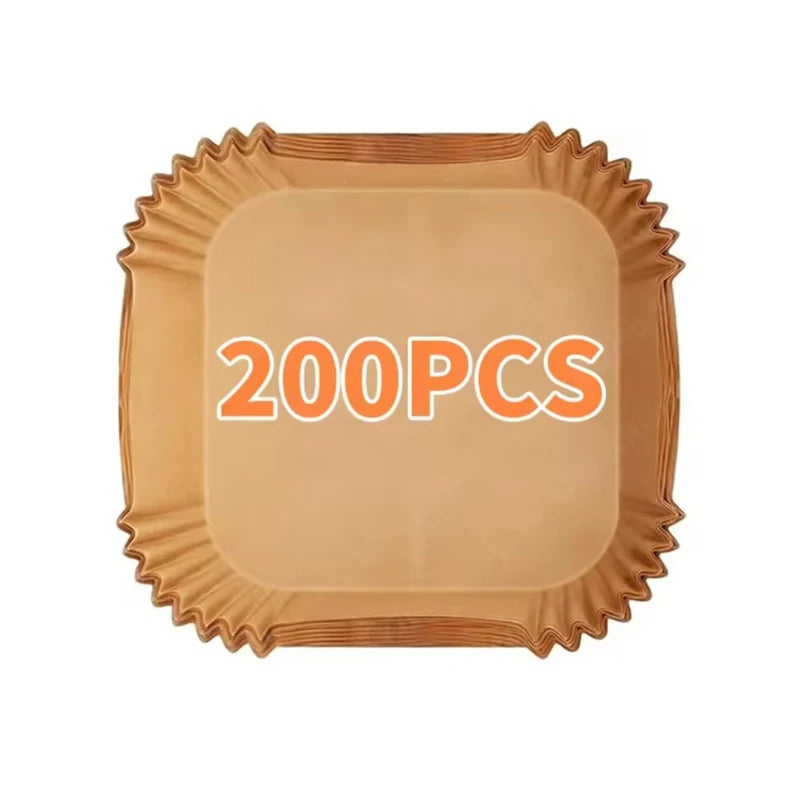 Large Size 23cm Square Cooking Paper Disposable Liners XXL Airfryer Baking Non-Stick Parchment Papers for Roasting Microwave