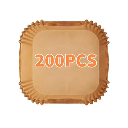 Large Size 23cm Square Cooking Paper Disposable Liners XXL Airfryer Baking Non-Stick Parchment Papers for Roasting Microwave