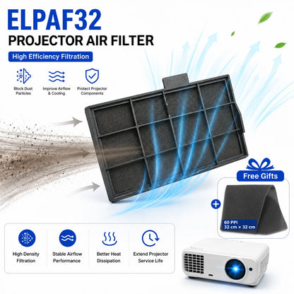 Replacement Projector Air Filter — ELPAF32 / V13H134A32 / EB-X39 / X41 / X49 — Model Options