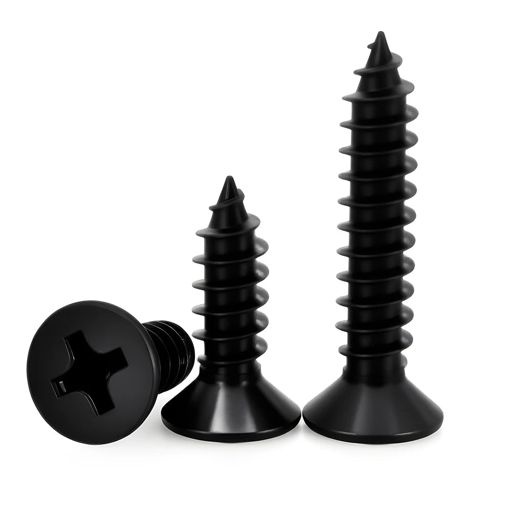 M1.7-M5 Small Micro Carbon Steel Cross Phillips Flat Countersunk Pan Head Self Tapping Wood Screw Machine Laptop Screws30-200pcs