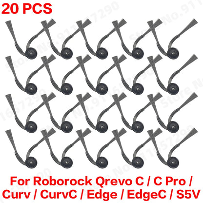 Compatible with Roborock Qrevo C/C Pro/Curv/CurvC/Edge/EdgeC/S5V Compatible Main Side Brush, Mop Cloth, Dust Bag & Filter Set