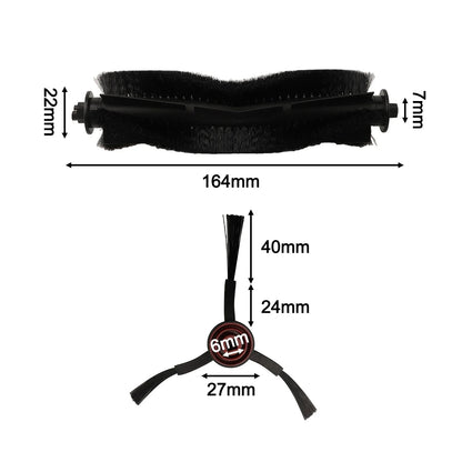 Replacement Parts Kit For Laresar Mars01 Robot Vacuum Includes Main Roller Brush Side Brushes And Filters For Pet Hair