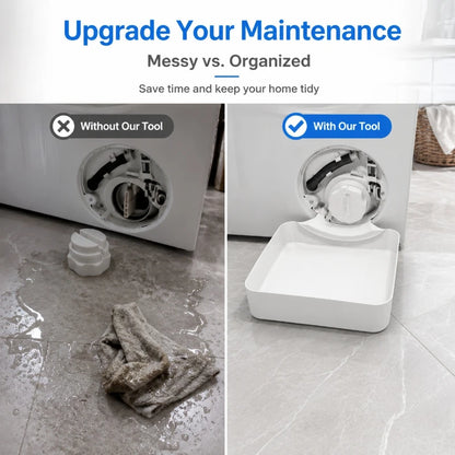 Washing Machine Filter Drain Tray — White