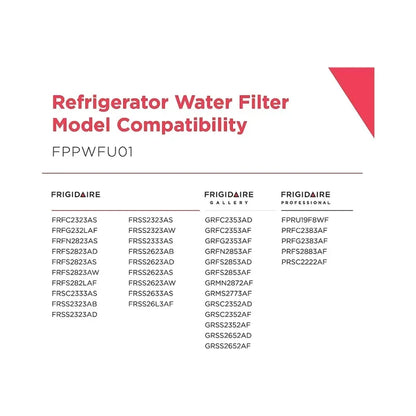 FPPWFU01 Refrigerator Water Filter Compatible with PWF-1 Compatible with Frigidaire Pure Pour