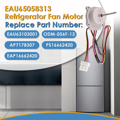 Replacement Refrigerator Fan Motor — DC12V — EAU65058313 / EAU63103001 / AP7178307 / PS16662420 / DC12V-T33C Reference