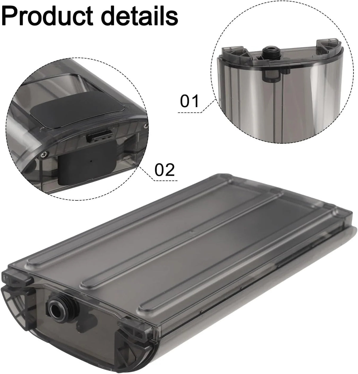 Clean Water Tank Box Water Container For Dreame H15 Pro Heat Wash Cleaner Accessories Spare Parts