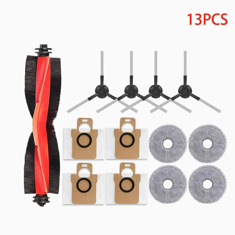 Compatible with Xiaomi Robot Vacuum X20 Max / D109GL Parts Accessories Main Brush Side Brush Hepa Filter Mop Cloth Dust Bag Replacement