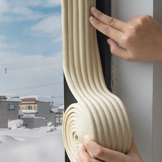 High Resilience Window Seal Tape 2m x 8cm Self-Adhesive Draft Stopper for Winter Doors Insulation Gap Seal Weatherproof