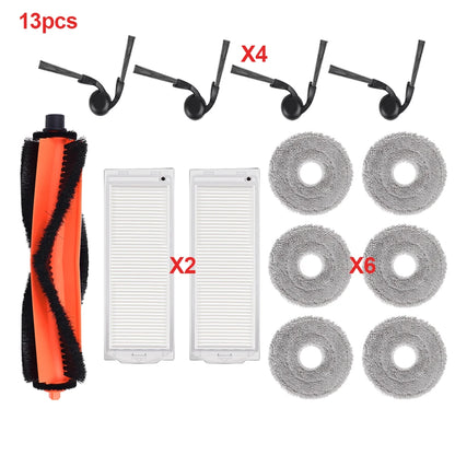 Replacement Kit Parts Compatible with Xiaomi S40 Pro/OV71GL Robot Vacuum Cleaner Side Brush Filter Main Roller Brush Mop Cloth Accessories