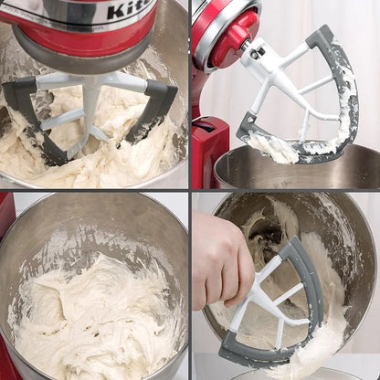 Flexible Side Beater for KitchenAid Mixer 4.5-5-Quart Tilt Head, Kitchen Mixer Paddle Attachment with Silicone Side Bowl Scraper