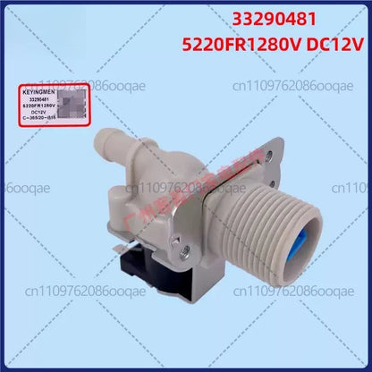 Inlet Valve Compatible with LG Washing Machine 5220FR1280V Single-head water inlet solenoid valve DC12V Accessories