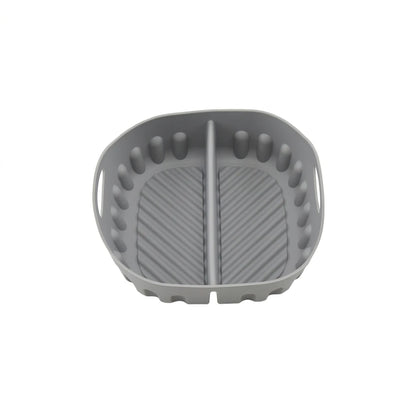 Silicone Baking Tray Divided Air Fryer Pan for Kitchen Cooking Heat Resistant Square Mold Dishwasher Safe