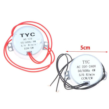 High Performance TYC-50 Synchronous Motor 5-6R/min AC 12V High Torque Stable Motor for Microwave Turntable & Display Stand