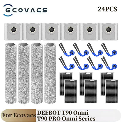 For ECOVACS DEEBOT T90 Omni / T90 PRO Omni Series Robot Vacuum Cleaners Main Brush Mop Cloth Dust Bag Side Brush Filter Parts