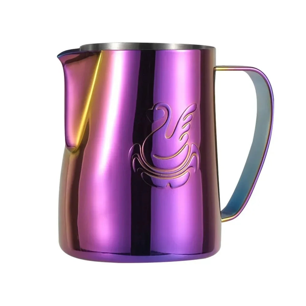 1Pc 600ml Milk Jug Steaming Frothing Pitcher Stainless Steel Non-Stick Pull Flower Cup for Coffee Cappuccino Latte