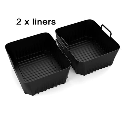 Reusable Silicone Air Fryer Basket Liner Fit Ninja AF500 Non-Stick Heatproof Easy Clean Kitchen Cooking Accessory