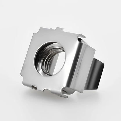 304 Stainless Steel Card Cage Nuts Quartet Floating Nuts Square Snap-In Nut for Rack Mount Server Cabinet 5pcs-10pcs M4 M5 M6 M8
