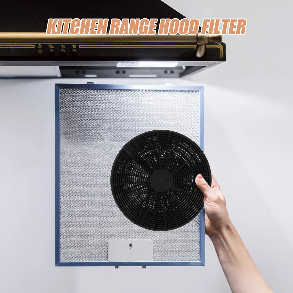 6.9 Inch Kitchen Range Hood Carbon Filter Washable Grease Smoke Odor Filter for Cooker Hood Ventilation High Temp Resistant Mesh