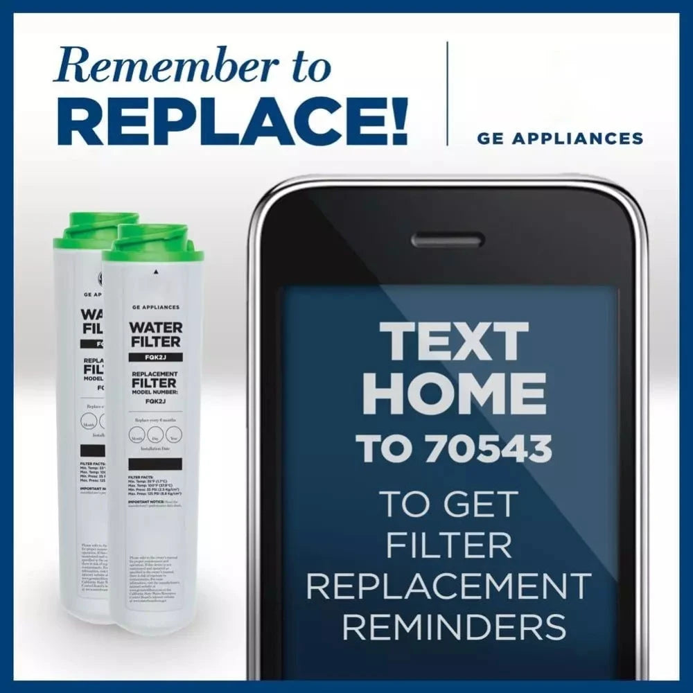 Replacement Water Filter Cartridge Compatible with GE FQK2J / FQK1K / GXSV65R / GQSV65R