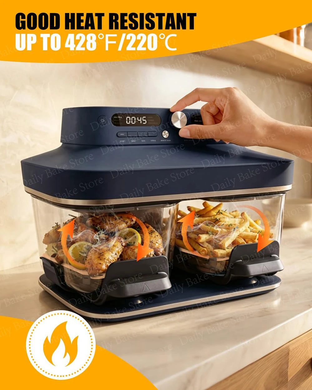 Air Fryer Accessories for Ninja Crispi DualZone AirFryer DD101 Series, Perforated Baking Paper Liners, Non-Stick, Disposable