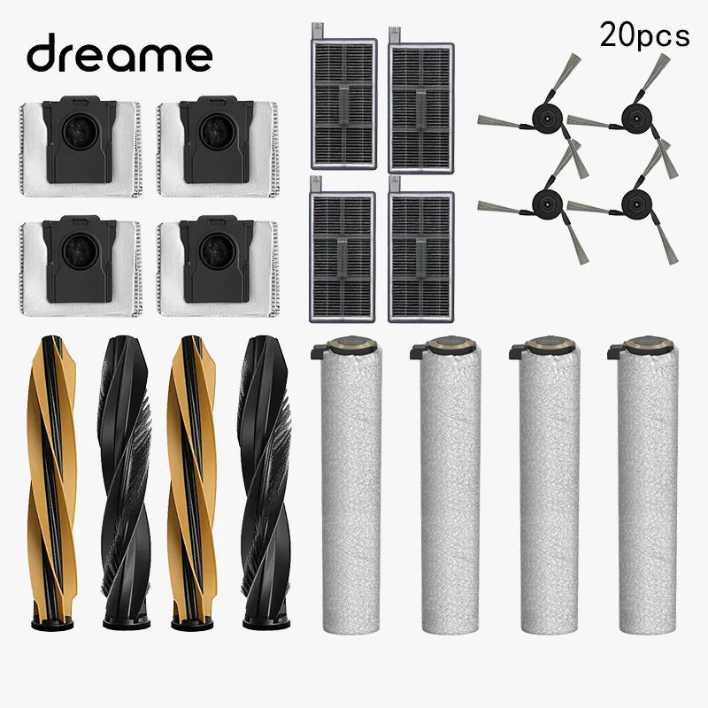 Dreame Aqua 10 Roller / Aqua 10 Pro Roller / Aqua 10 Ultra Roller Accessories Main Side Brush Roller Mop Cloth Filter Dust Bag