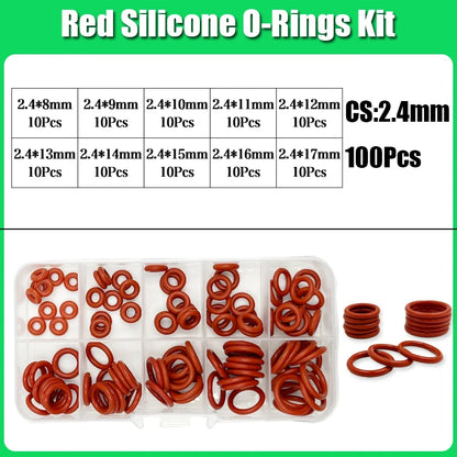Silicone Red O Ring VMQ ORing Sealing Washer High Temperature Car Automotive Conditioner Plumbing Gaske
