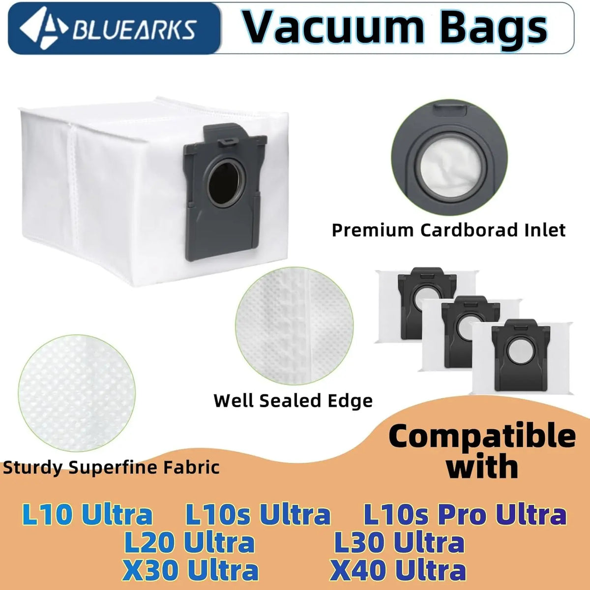 Dreame X50 Ultra / L50 Pro Ultra / S40 Enhanced Edition Vacuum Parts Main Roller Side Brush Hepa Filter Mop Cloth Dust Bag