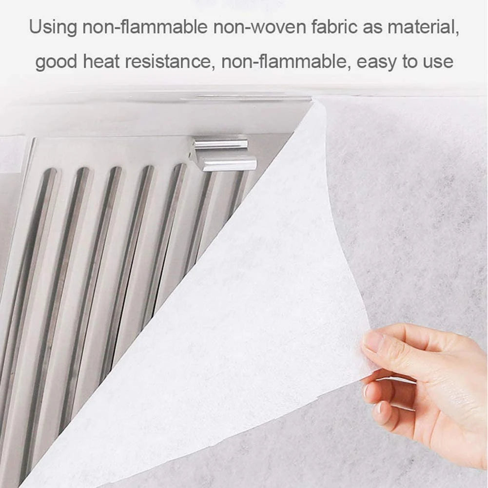 Cooker Hood Grease Filter Paper Range Hood Filter Paper Non Woven Range Hood Grease Filter Sheets Paper for Kitchen Supplies