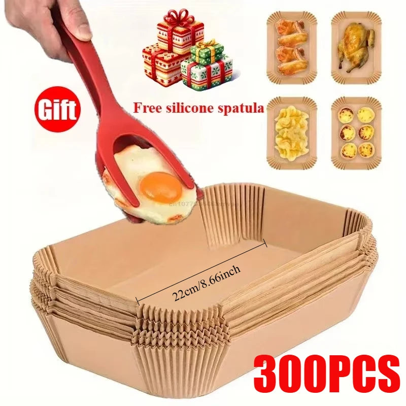 Air Fryer Cooking Baking Paper for Ninja Dual XL Foodi AF300 AF400 AF451 Disposable Paper Liner Mold Grill Accessories