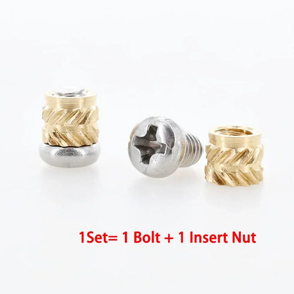M2 M2.5 M3 M4 M5 M6 Hot Melt Brass Insert Nuts 3D Printer Heating Copper Nut PCB Laptop Stainless SteelScrew Bolt Insertnut Kit