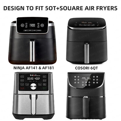 8.86IN/20CM Air Fryer Silicone Liners for Ninja AF140/AF14/ AF180/AF181 Non-Stick Airfryer Baking Tray for Philips HD9270 Basket