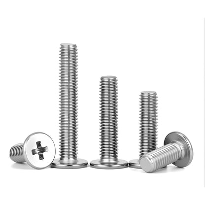 304 Stainless Steel Phillips Ultra Thin Flat Wafer Head Screw Thin Laptop Cross Bolt Screw for Computer M1.6 M2 M2.5 M3 M4 M5 M6