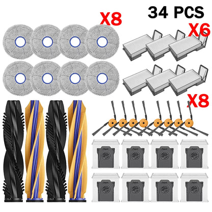 Dreame X50s Ultra Robot Vacuum Cleaner Accessories Main Side Brush HEPA Filter Mop Cloths Dust Bag Spare Parts