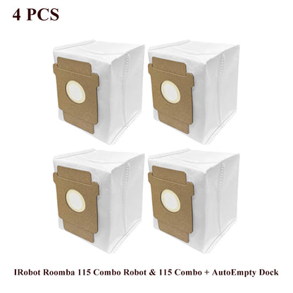 Compatible with IRobot Roomba 115 Combo/115 Combo+ Vacuum Cleaner Part Main Roller Brush Side Brush Filter Mop Pad Dust Bag Accessories