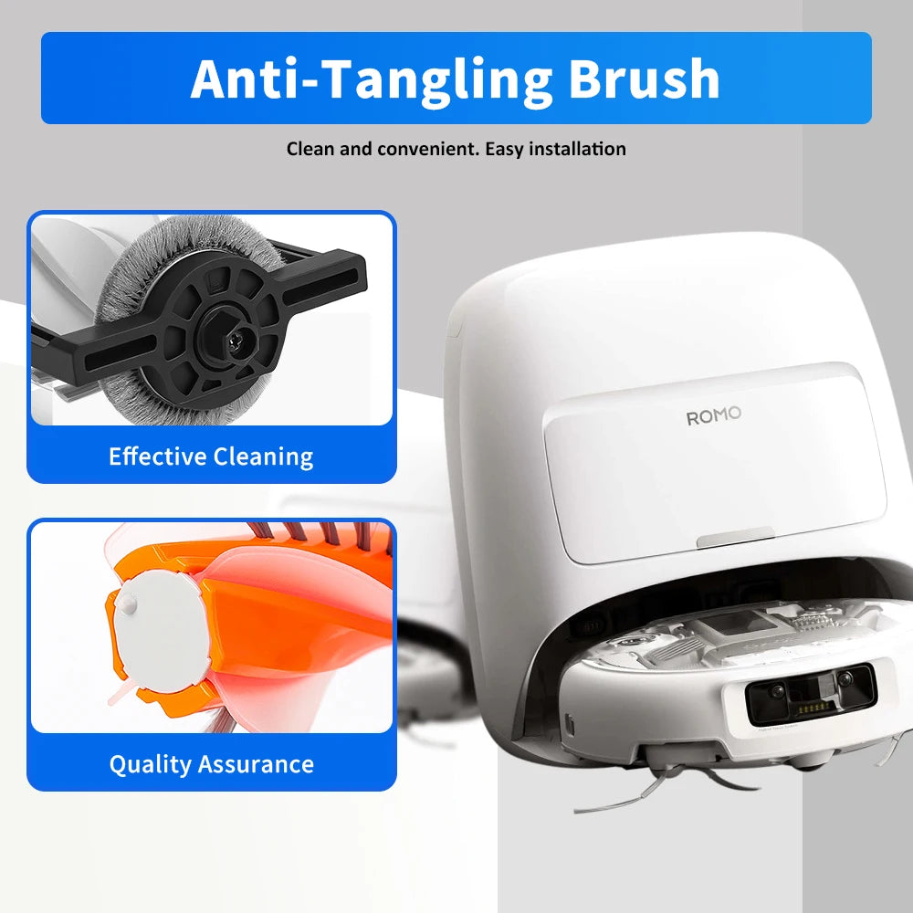 Main Brush For DJI ROMO P ROMO S ROMO A Robot Vacuum Cleaner Roller Brush Floor Brush Rolling Brush Parts Accessories Spare Part