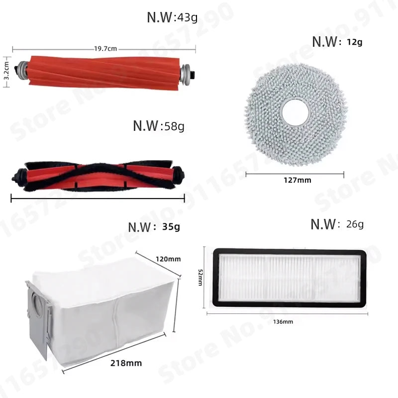 Compatible with Roborock Qrevo S Qrevo Pro Qrevo MaxV Robot Vacuum Parts Main Roller Side Brush Hepa Filter Mop Pad Cloth Dust Bag Accessories