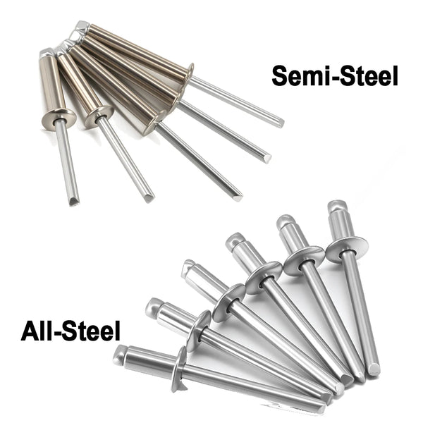 304 Blind Rivets Semi-Steel All-Steel Pop Rivets for Automotive and Home DIY Projects Round Head Rivet M3.2 M4 M5