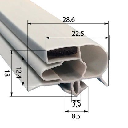 Refrigerator Door Seal — 2.5m Magnetic — Uncut Strip